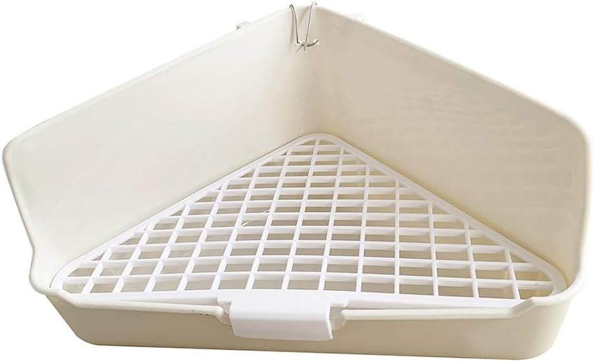 Rabbit Cage Litter Box Corner Toilet Potty Trainer, for Rabbit Adult Guinea Pig Ferret Small Animals