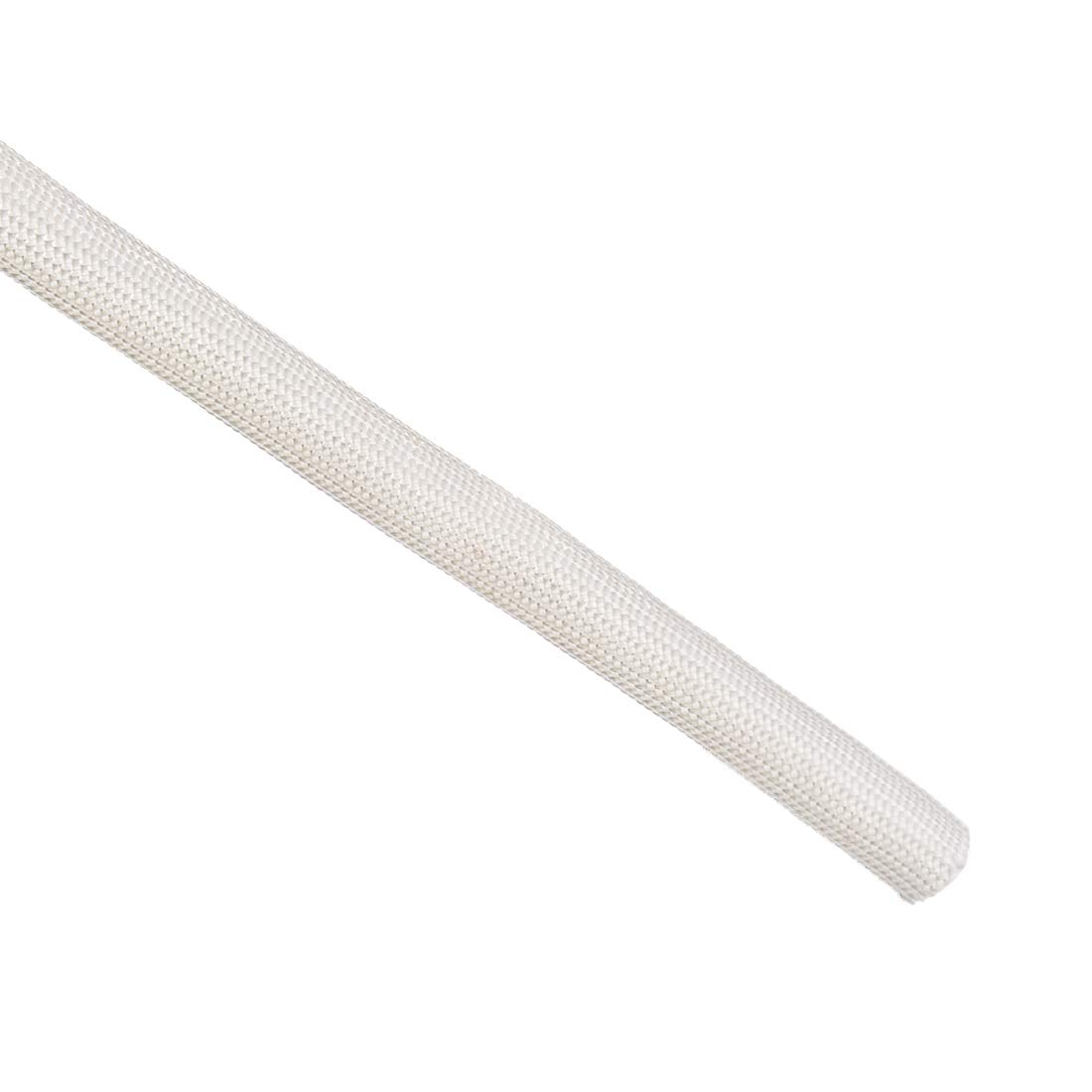 Photo 1 of uxcell Insulation Braid Sleeving, 9.8Ft-8mm High TEMP Fiberglass Sleeve White