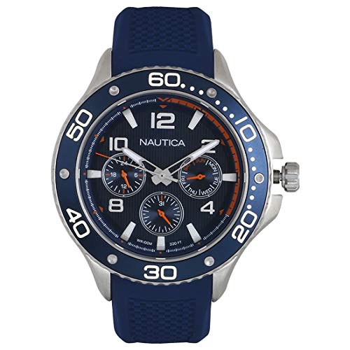 Nautica Reloj Analogico para Hombre de Cuarzo con Correa en Silicona NAPP25002