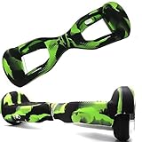 Hoverboard Skin Case Cover Silicone Scratch Protector for 6.5 Inch 2 Wheels Self Balancing Scooter Balance Scooter Black Green