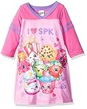 Shopkins Girls' Little Varsity Nightgown, Pink, 6