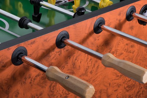 KICK Emperor 55" Foosball Table – Professional Foos Ball Table Game for Adults & Families – Counterbalanced Men, Chrome Rods, Wooden Handles, Cup Holders, Ball Return, Leg Levelers - Thumbnail 7