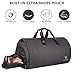 Carry on Garment Bag Large Duffel Bag Suit Travel Bag Weekend Bag Flight Bag with Shoe Pouch for Men Women (Dark Grey)