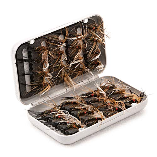 Acamptar 32 Pcs Leurre De Pêche à La Mouche Ensemble Tacle Avec étui Bo?te Insecte Papillon Pesca Appats Artificiels Pour Truite Basse Avec Crochets En Acier Au Carbone, Couleur 3#
