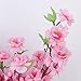 Soledi Artificial Peach Bouquet 10 Bunch Blossom Flower for Home Office Decor Pink