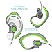 Sports Headphones Detachable Earhook Earphones with Microphone,Stereo Sweatproof Earbuds for Gym Running Workout Jogging, Wired Earphones Ear Buds for iPhone iPod Samsung (Green)