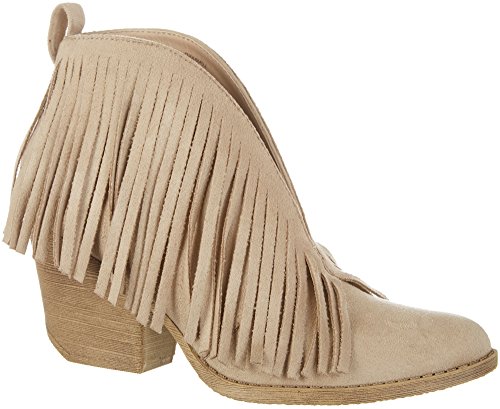 Coconuts Womens Lombard Fringe Boots 6.5 Bone