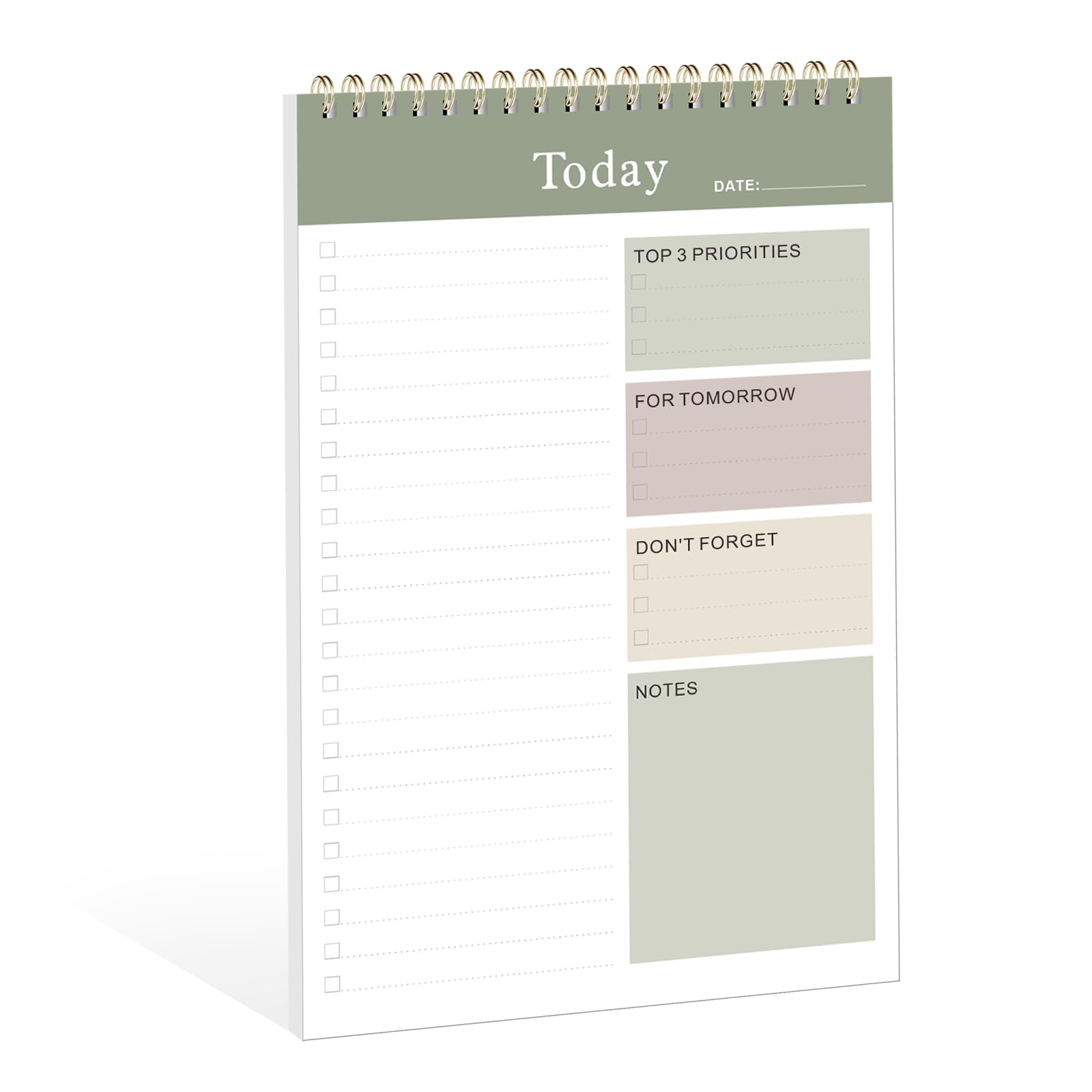 Photo 1 of Weekly To Do List Notepad, Undated Planner with 52 Sheets (8.5''x11''), Desk Weekly Planner for Women & Man, Home School & Work (E-Green)