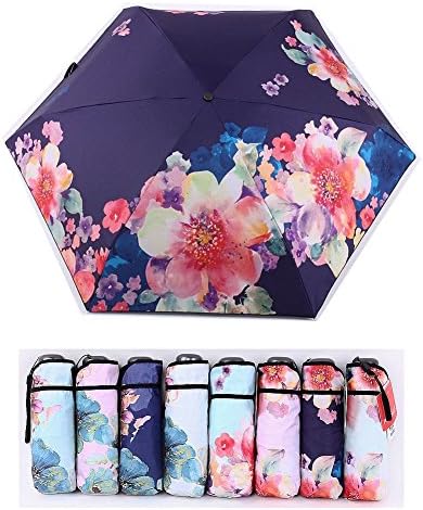 2018 New Bean Paste - Umbrella Vinyl Shading Thermal Transfer Umbrella (Blue)