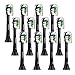 Replacement Toothbrush Heads,Compatible with Sonicare ProtectiveClean 4100 5100 6100-DiamondClean,Plaque Control,Gum Health,HealthyWhite, FlexCare, Essence+ and EasyClean,12 Pcs(Black)