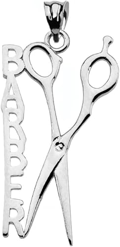 Trendy Necklaces Sterling Silver Barber Hairstylist Scissors
