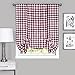 GoodGram Buffalo Check Plaid Gingham Custom Fit Farmhouse Window Curtain Tie Up Shades - Assorted Colors (Burgundy)