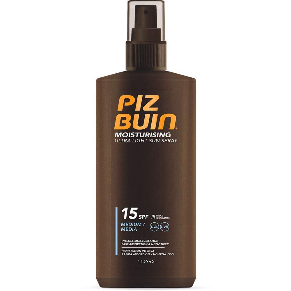 3 x Piz Buin Moisturising Ultra Light Sun Spray SPF15-200ml