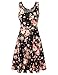 Doublju Midi Floral Dress Party Flare Tank Skater Dress for Women with Plus Size (Made in USA)