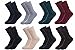 Luxina 8 Pairs Warm Thick Wool Knitting Autumn Winter Socks for Men Solid Color
