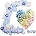 Party Pastel Balloons 200 pcs 5 inch Macaron Candy Colored Latex Balloons for Birthday Wedding Engagement Anniversary Christmas Festival Picnic or any Friends & Family Party Decorations-pastel blue