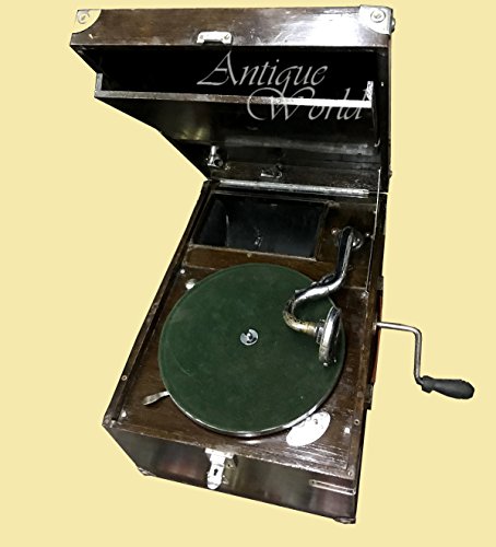 Antiques World Antique 1920's HMV Portable Vintage Picnic Gramophone In Turn Tables Musical Boxes Phonograph Collectables, Radio, Television & Telephony, Phonographs & Gramophones AWUSAHB 0168 - Thumbnail 5