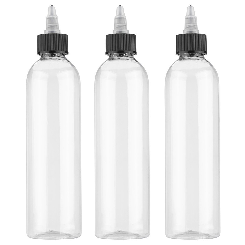 Rotekt 3pcs 250ml Empty Plastic Bottles Tattoo Pigment Ink Bottle Green Soap Clear Bottle Supply