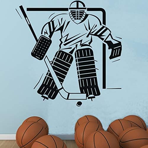 dsajgker Sports Ice Hockey Goalie Wall Decal Removable