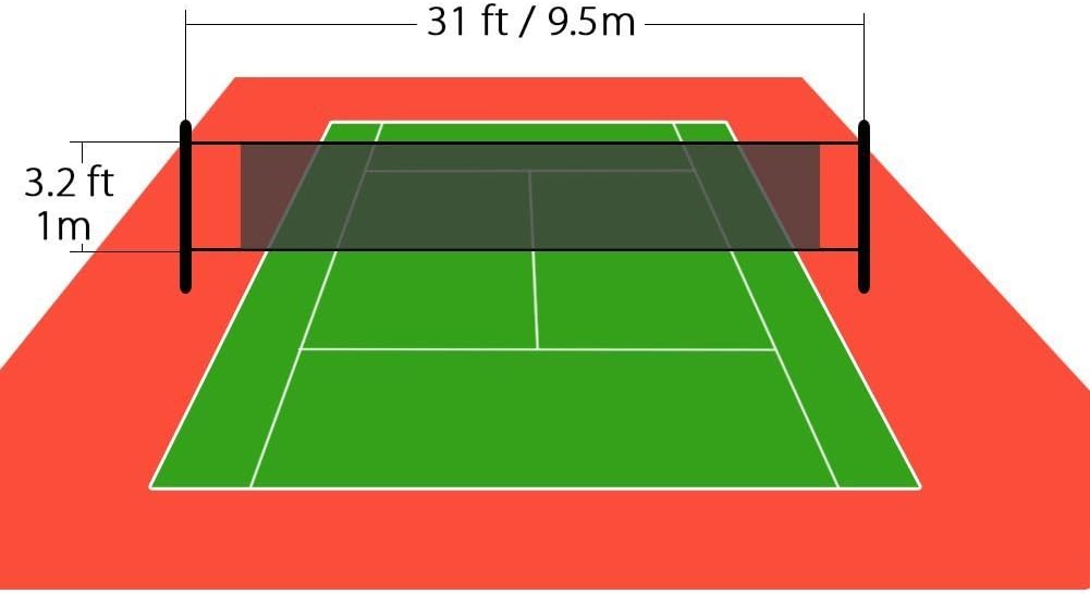 RAPICCA Volleyball Net for Indoor or Outdoor Sports Backyard Schoolyard Pool Beach Volleyball Replacement Net for Tournament or Championships (32 FT x 3 FT) Poles Not Included : Sports & Outdoors
