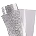 ARHIKY Glitter 12''x5ft Silver Heat Transfer Vinyl Roll(HTV) for T-Shirt Clothing Garment Bags