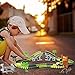 HOMOFY Slot Car Race Track Sets Dinosaur Toys Jurassic World with 142 Pieces Flexible Tracks 2 Dinosaurs,1 Military Vehicles,4 Trees,2 Slopes,1 Double-door and 1 Hanging Bridge for Children's Gift