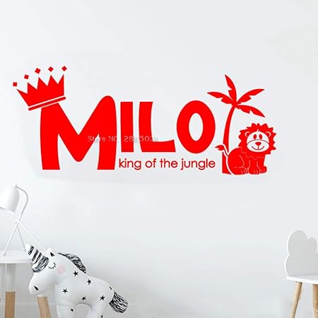 yaoxingfu 60 * 25 cm Little Lion Nombre Personalizado Etiqueta de ...