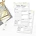 Gold Undated Daily Task Planner to do List Pad, School Family Life Work Personal Productivity Notepad, Day Schedule Organizer, Cute Christmas Birthday Gift Idea, Goal Habit Tracker 50 Tear Off Pages