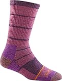 Darn Tough Summit Stripe Full Cushion Boot Sock - Women's Violet Medium DISCONTINUED