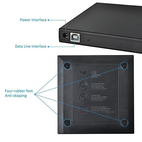 External CD Drive,YUDEG USB 2.0 External DVD Drive Optical DVD RW with CD-RW Burner Drive DVD Recorder DVD Reader For Laptop Desktop