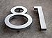 Modern House Number - Brushed Aluminum - Modern Font 6