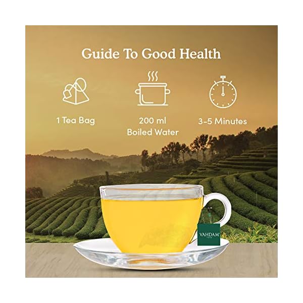 VAHDAM Kurkuma-Moringa KrÃ¤utertee | 100 Pyramidenteebeutel | Koffeinfrei | KrÃ¤utermischung mit Kurkuma, Moringa & Indischen GewÃ¼rzen | NatÃ¼rliche Zutaten | Hergestellt in Indien – Bild 7