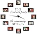 Family Wall Decals~With PVC Clock hands~Time Spent with Family Is Worth Every Second Wall Decal Quote Home Decor Art Quote Decals Wall Art Stickers Decal Home Decor
