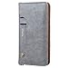 INFLATION iPhone 6/6S Case Wallet Flip Cover Stand Cover with ID Credit Card Slot Holder Kikstand Case Grey