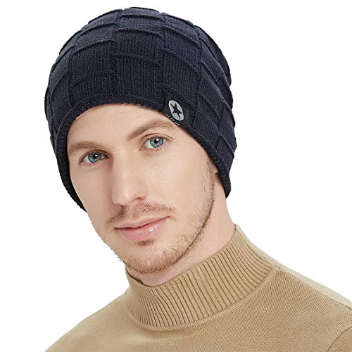 Bodvera Unsex Winter Knit Wool Warm Hat Soft Slouchy Beanie Skully Cap