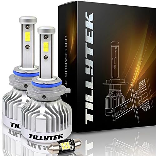 NEW 2017 TILLYTEK LED Headlight Bulbs Conversion Kit All-in-One - 9005 (HB3) - 6000K Cool White 8000LM Upgrade Automotive Car Lighting from Stock Halogen HID Xenon