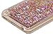 iPod Touch 6 Case Liquid Quicksand Glitter Rose Gold Style, Touch5 Liquid Case, BLLQ Twinkle Quicksand Water Fall Funy Lovely Shiny Bling Sparkle PC Hard Case for Touch6 Touch 5 Diamond Rose Gold