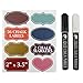 JPACO 56 Chalkboard Labels & 2 Chalk Markers – Black & White Liquid Chalk Included