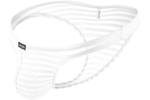 iKingsky Men's Sexy Brazilian Underwear See Through Bikini Under Panties Half Back Coverage Mens Underwear