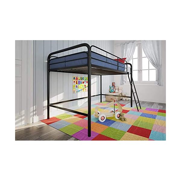 DHP Junior Loft Bed Frame With Ladder, Black