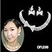 Joylive Bridal Bridesmaid Jewerly Suit Crystal Butterfly Bow Knot Necklace Tassels Earring