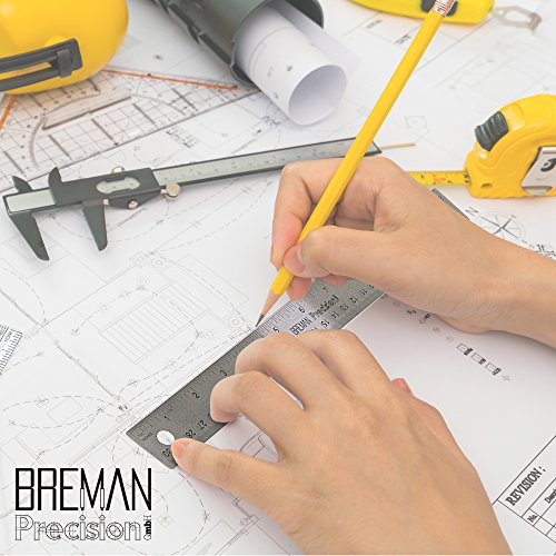 Stainless Steel Metal Ruler 10 Pack – Set of 10 Heavy Duty 24 Inch Office Rulers with Non Slip Cork Back Providing Optimal Precision (24" 10 PACKS)