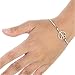 925 Sterling Silver Open Peace Love Sign Round Round Openable Hook Bangle Bracelet 7.5 inches