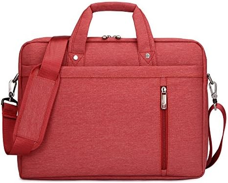 Burnur 12 12.5 13 13.3 Inch Red Waterproof Nylon Laptop Messenger Bag Shoulder Bag with Convex Buffer Pad