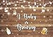 Allenjoy 7x5ft Baby is Brewing Baby Shower Backdrop Beer Party Banner Glitter Rustic Wood Board Baby Shower Photography Background Photo Booth Props