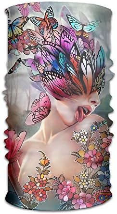 Magic Headwear Art Flower Butterfly Girl Outdoor Scarf Headbands Bandana Mask Neck Gaiter Head Wrap Mask Sweatband