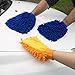 Parent Geniuses Premium Microfiber Cleaning Mitts - 2 Large Ultra Plush Car Wash Mitts - with a Kids Wash Mitt so They can Help