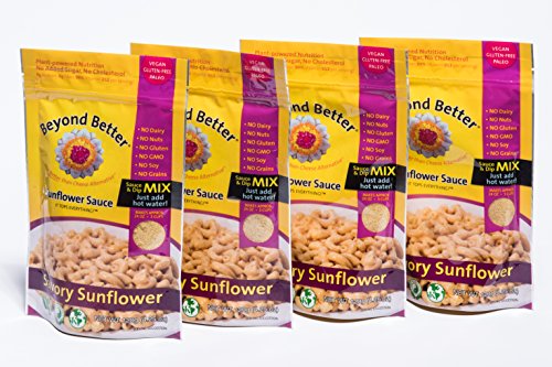 Beyond Better Savory Sunflower Sauce Mix (4 Pack) Cheese Alternative Dairy Free Gluten Free Soy Free Grain Free