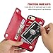 ONETOP for iPhone SE(2022) iPhone SE(2020) iPhone 7/8 Wallet Case with Card Holder, Premium PU Leather Kickstand Card Slots, Double Magnetic Clasp and Durable Shockproof Cover 4.7 Inch(Red)