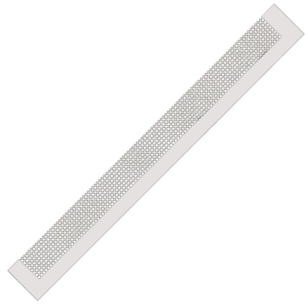 Grevosea 5D Diamond Art Painting Ruler 50 Grids Diamond Drawing Ruler DIY Stainless Steel Dot Painting Tools for Round Full & Partial Drill Cross Stitch (31cm 800 Holes)